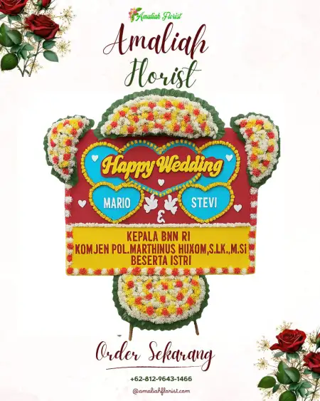Papan Bunga Pernikahan Pusparaja
